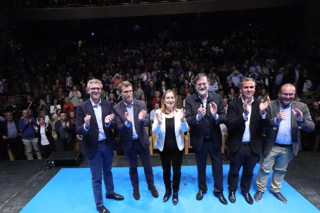 Mitin en Pontevedra con Mariano Rajoy elecciones generales 2019