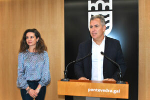 Rafa Domínguez y Silvia Junco en la rueda de prensa